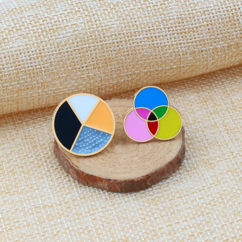 New Creative Cartoon Envelope Paper Airplane Rabbit Three-color Round Metal Enamel Brooch Jewelry Kid Gifts Denim Jackets Badge