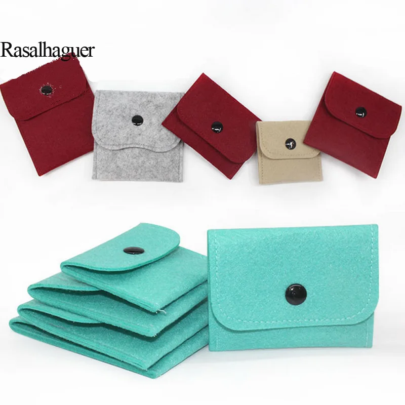 4 Colors 5 Sizes Velvet Jewellery Bag Earrings Pendants Watches Bracelets Storage Bag for Travel Gift Jewelry Packaging Bag