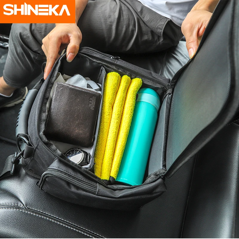 SHINEKA Organizer for Jeep Wrangler JK JL JLU 2007-2023 Sports Rubicon Gladiator JT Backseat Rear Under Seat Storage Bags Box