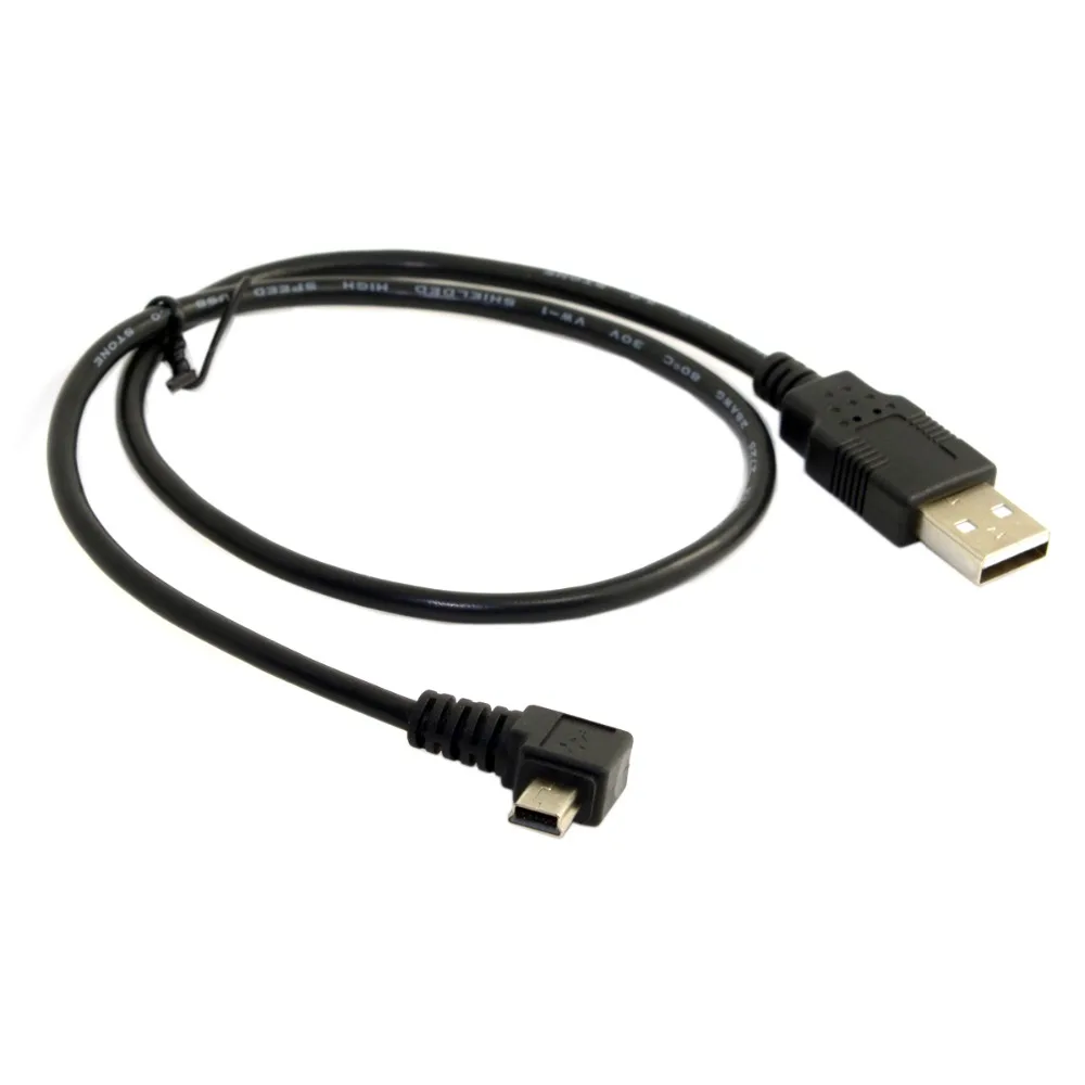 

Chenyang Mini USB B Type 5pin Male Left Angled 90 Degree to USB 2.0 Male Data Cable 6ft