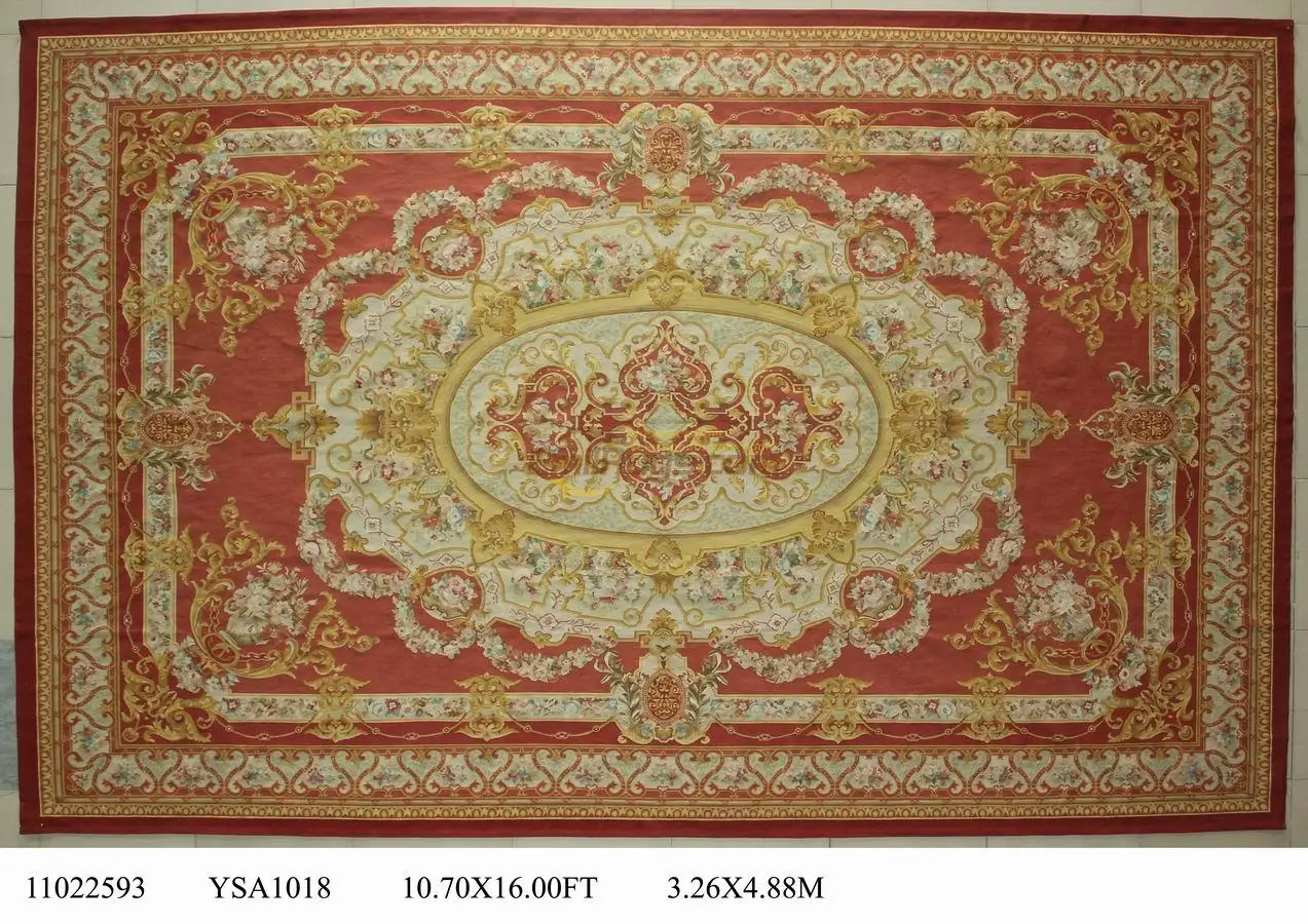 Carpet Handmade Vintage Carpets For Living Room Square Rug Aubusson Carpet Wool Knitting Carpets