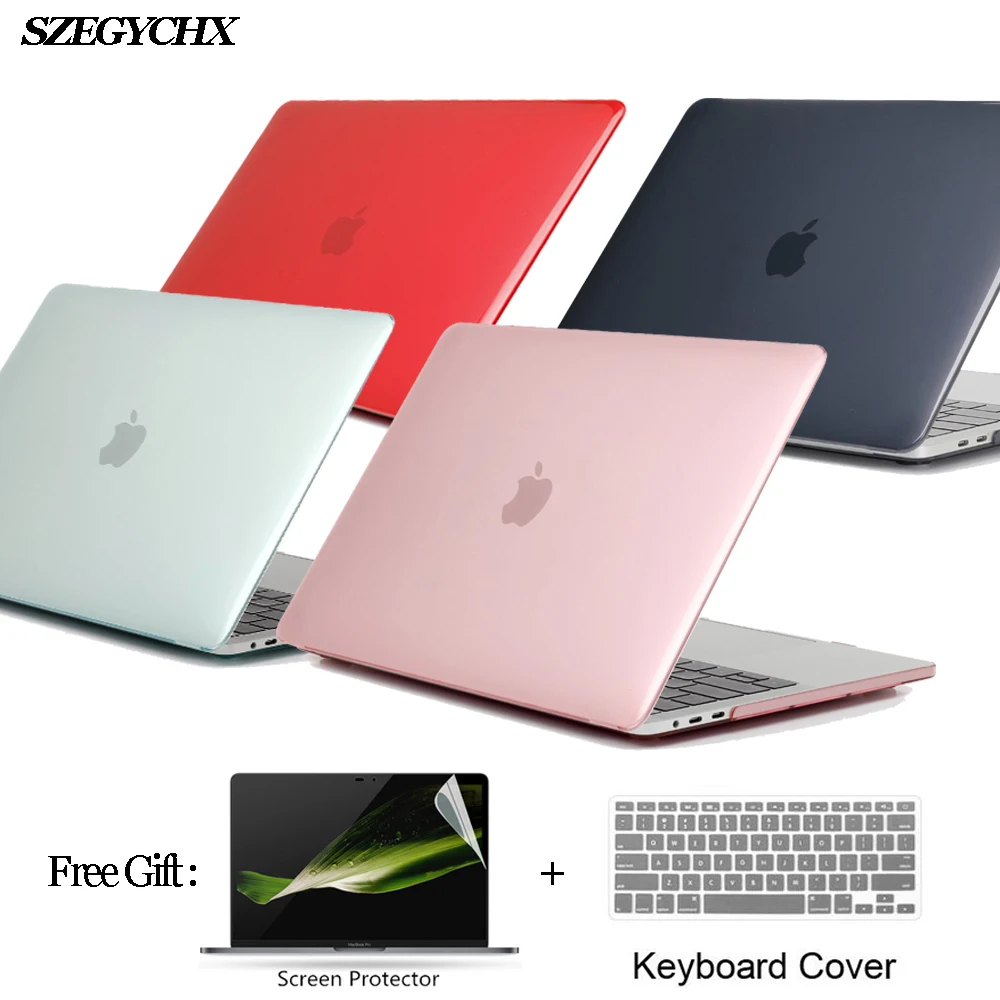 Crystal Hard Shell Laptop Case for Macbook Air Pro Retina 12 13 15 13.3 13.6 Air 2022 M2 Touch Bar For Macbook Pro 13 case A2338