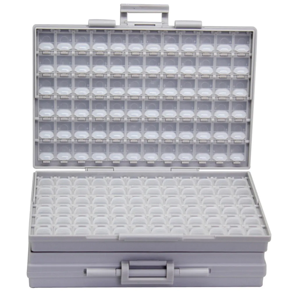 AideTek 2 units Enclosures Surface Mount Resistor Capacitor Electronics Storage Cases & Organizers 0805 0603 plastic toolbox