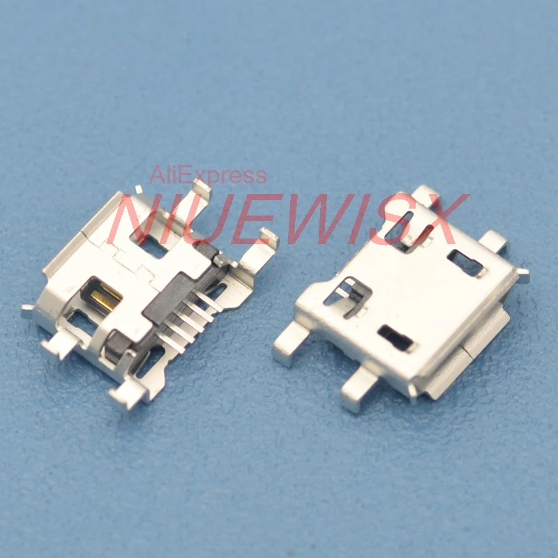 100pcs Micro USB 5pin 0.72mm Connector B type have curling side Female Jack For Mobile Mini USB repair mobile tablet MINI USB 5P