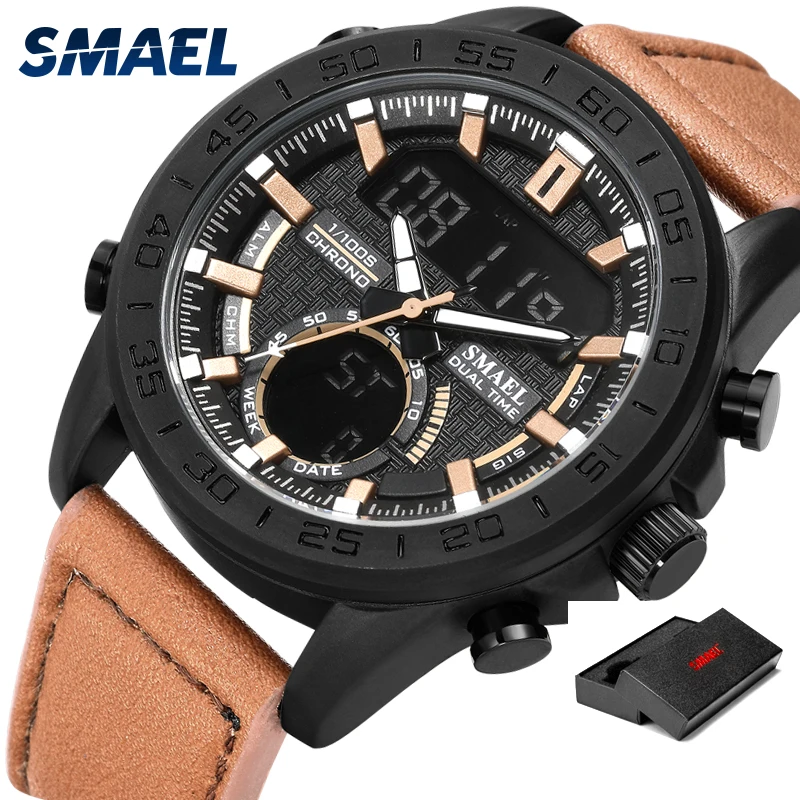 Men Watches Fashion Sport relogio masculino Stainless Steel Case Leather SL-1407 Watch Quartz Business Watch Fashion Casual Time