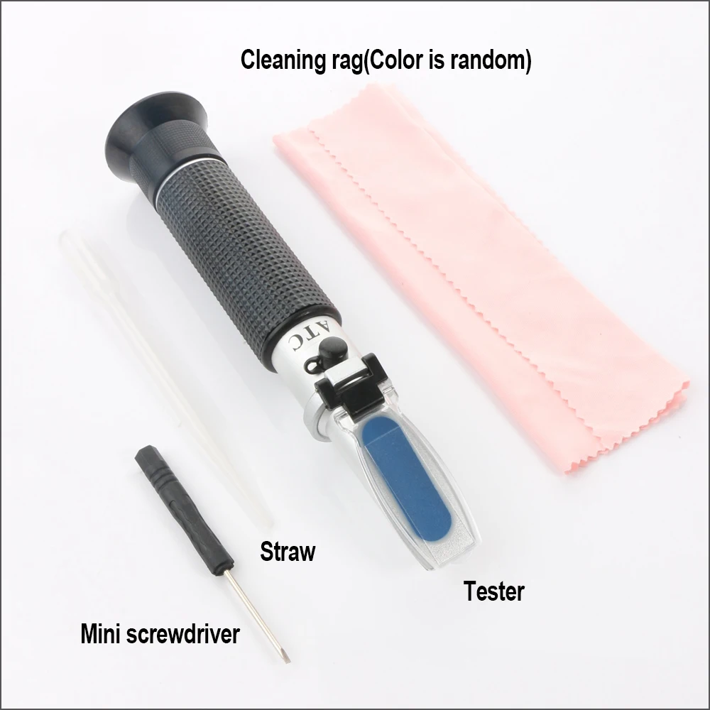 RZ Refractometer Alcohol Portable Auto Digital Refractometer 0-80 Glycol Handheld Atc Brix Refractometer Beer Box RZ116