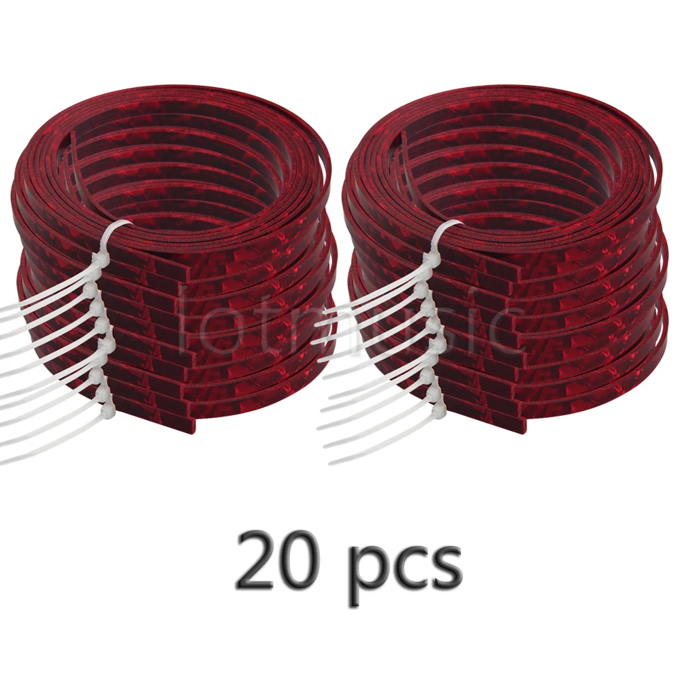 

20pcs Celluloid Acoustic Guitar Binding Purfling Strip 1650 x 5mm x 1.5mm Red Pearl