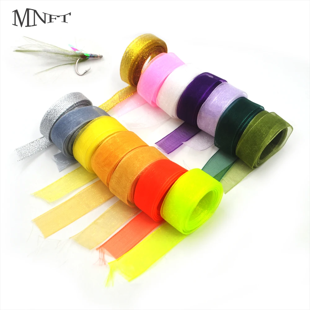 MNFT 2M Fly Tying Wing Material Fly Tying Chenille Yarns Polyester Ribbon For Shrimp Nymph Back Making Material DIY Accessories