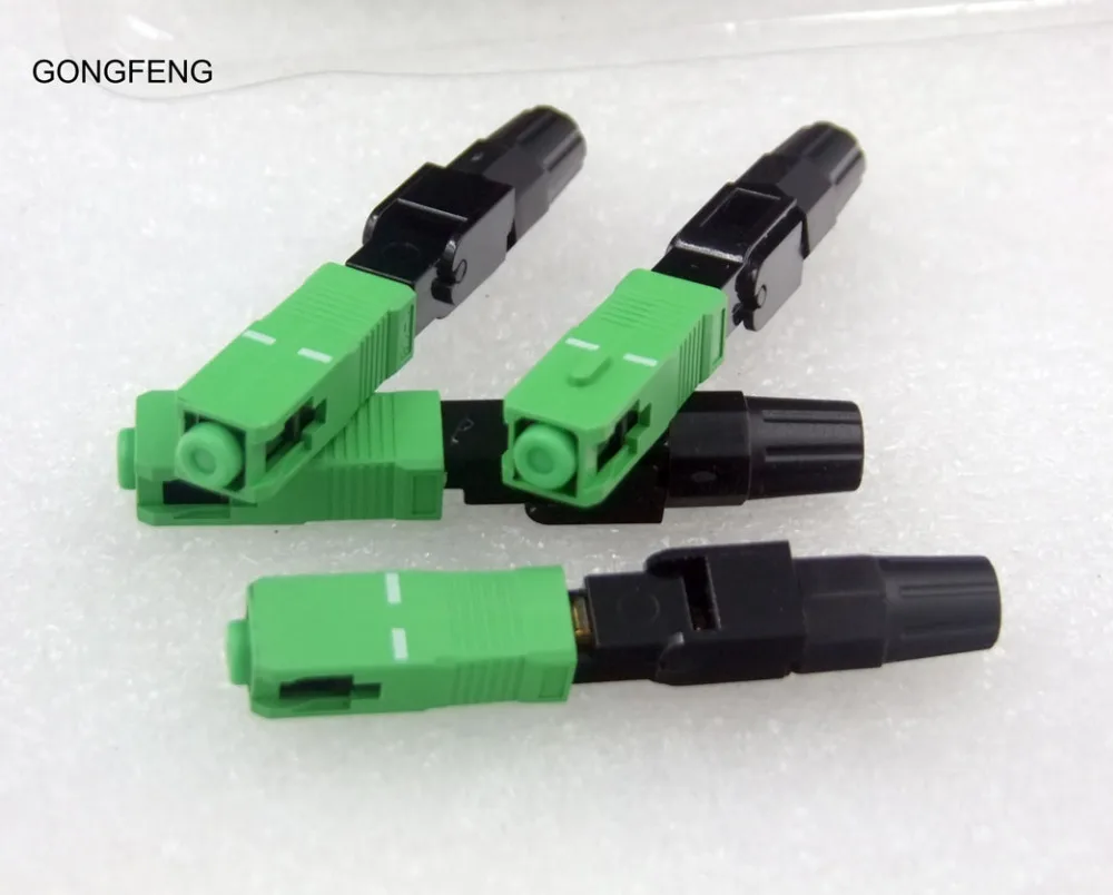 GONGFENG 100pcs New Hot Sell  SC/APC Optic Fiber Fast Connector FTTH Single Mode Quick Connector Special Wholesale TO Russia