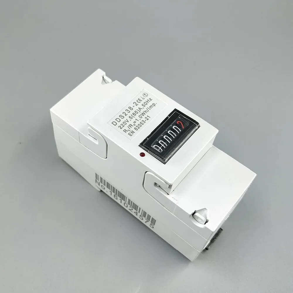 5(65)A 230V 50HZ Single phase Din rail KWH Watt hour din-rail energy meter step motor impulse register dispaly