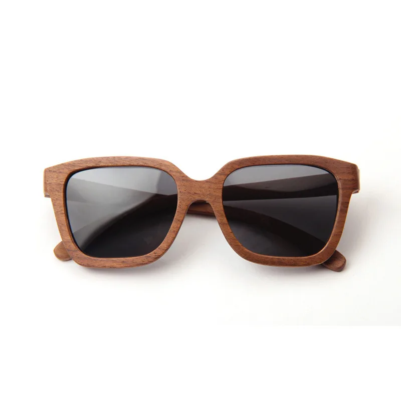 Men Black Walnut Wood Sunglasses Polarized Lens Vintage UV400 Eyewear Women Bamboo Glasses in Gift Box