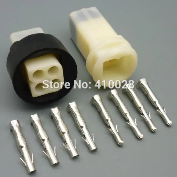 shhworldsea 5/30/100sets 4p 2.3mm male female auto socket Cylindrical plug socket conector for motor