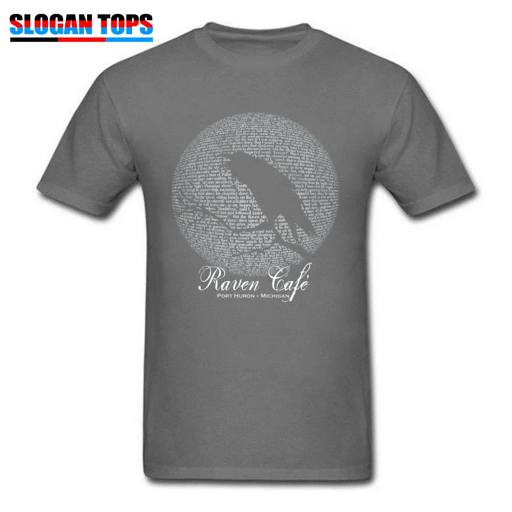 Raven Moon Poem T-shirt Men Romantic Designer Tshirt Black Letter T Shirt Custom Print Unique Clothing University Funky Top Tees