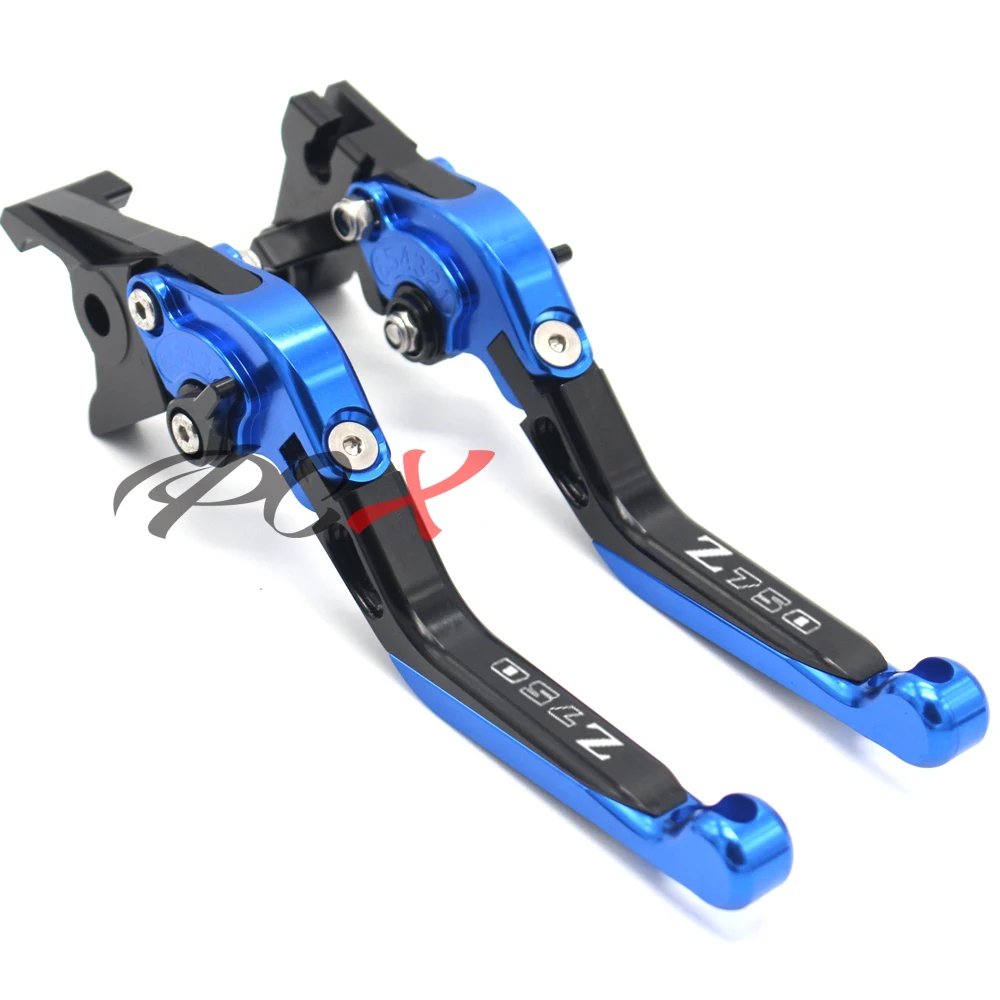 !Logo(Z750) CNC Billet Aluminum Folding Motorcycle Brake Clutch Levers For Kawasaki Z750 Z 750 (not Z750S model) 2004 2005 2006