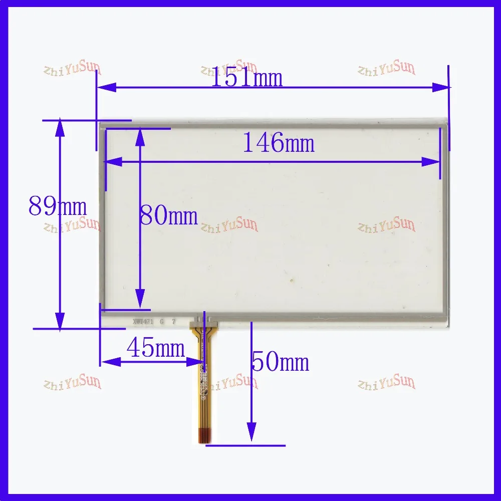 

ZhiYuSun XWT471 for 6.2 GPS GLASS 152*89 This is compatible New6.2 Inch Touch Screen sensor 152mm*89mm for GPS Car DVD