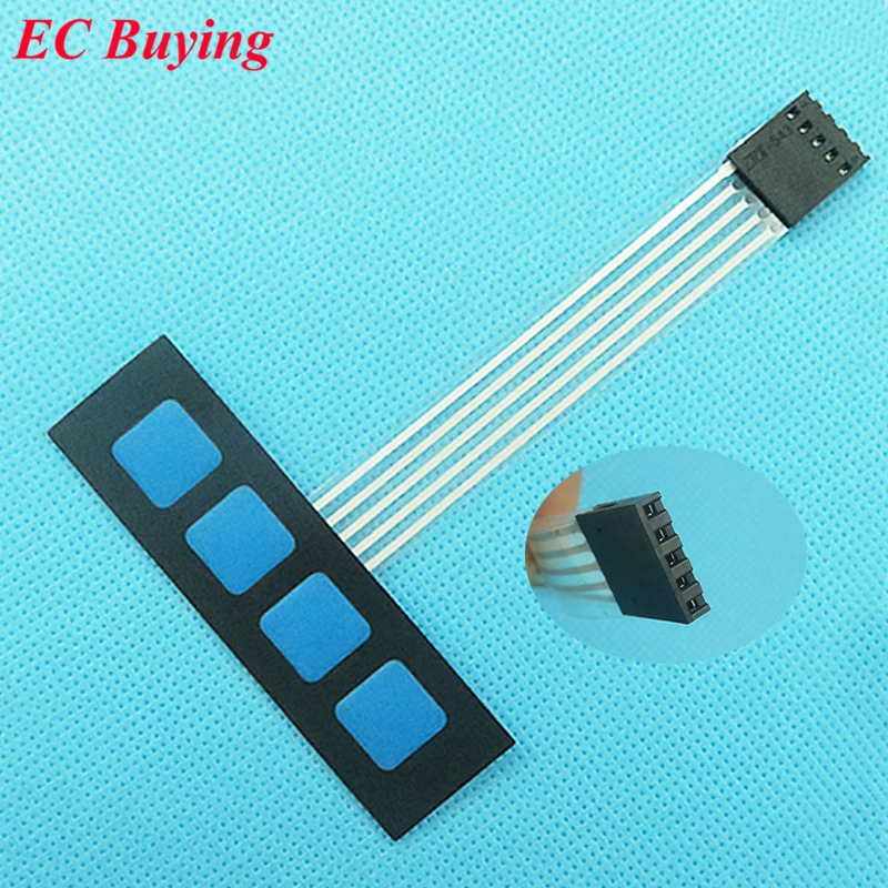 10 Uds. 1*4 4 teclas interruptor de membrana de matriz teclado Panel de Control SCM teclado extendido súper delgado para Arduino sin palabras DIY