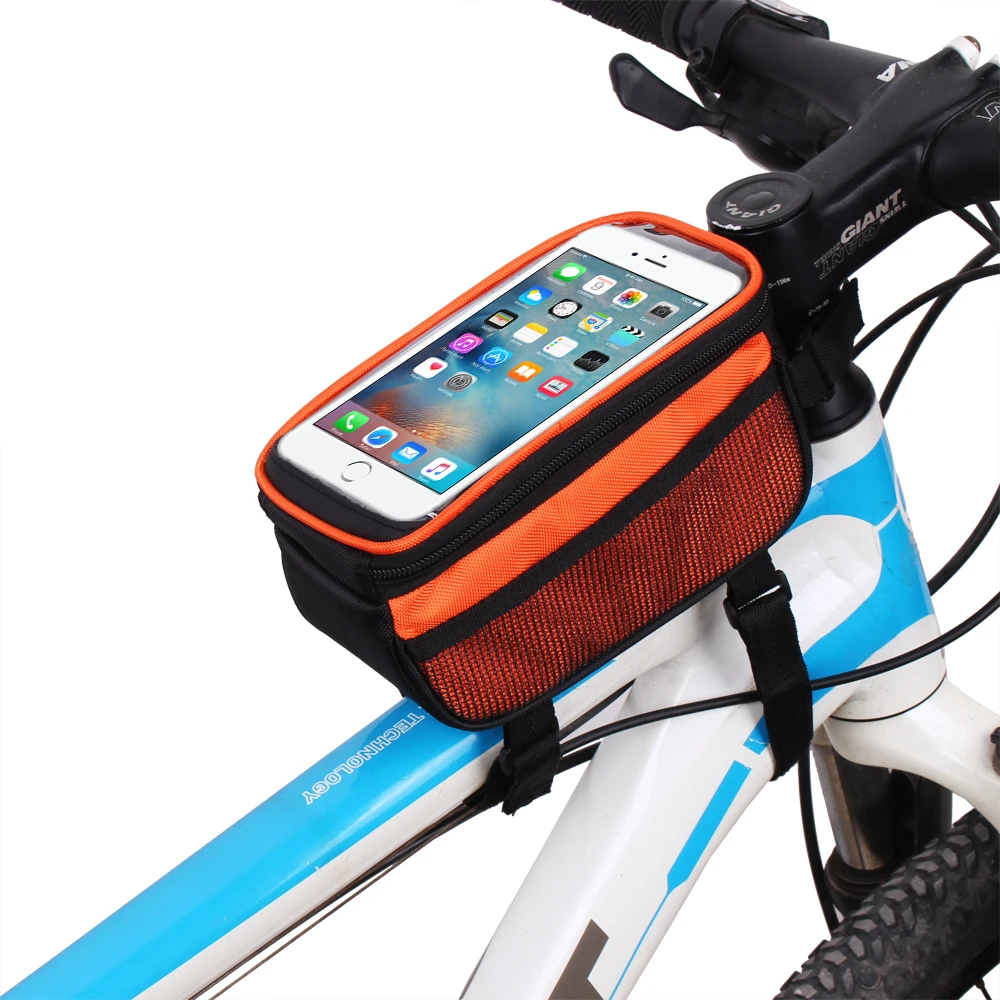 B-SOUL MTB Bike Bicycle Front Top Frame Handlebar Bag Cycling Pouch Touchscreen Panniers Reflective Bags