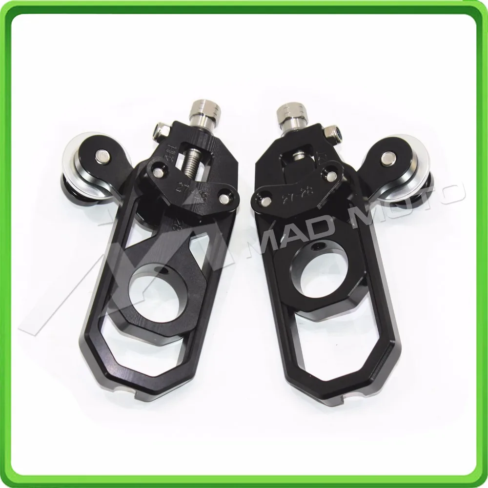 Aluminum motorcycle Chain Tensioner Adjuster with spool fit for YAMAHA R1 YZF R1 2004 2005 YZF-R1 04 05 Black