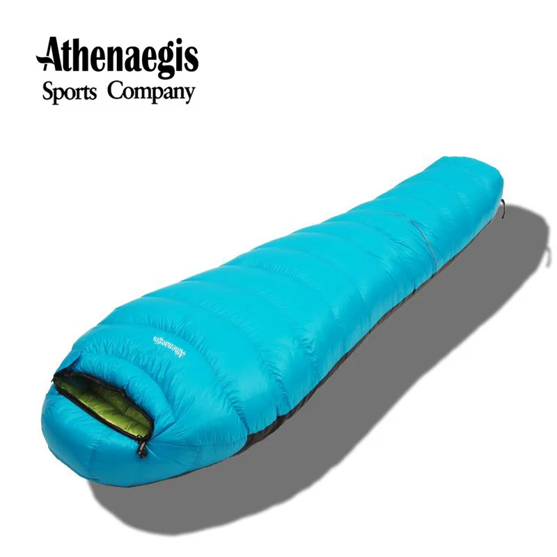 Athenaegis New Style White Goose Down 2500g/2800g/3000g Filling Spliced Envelope Adult Waterproof Winter Sleeping Bag