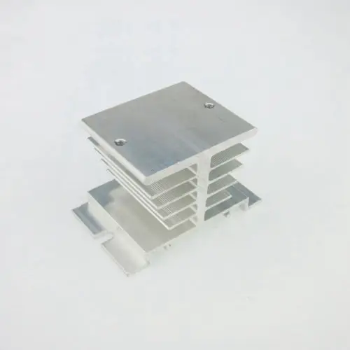 Aluminum Heat Sink 10-25A Dissipation 35mm DIN Nail For Solid State Relay SSR