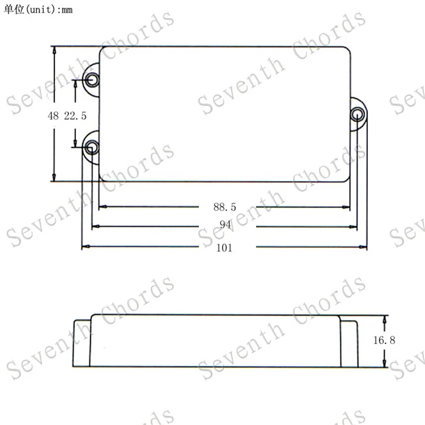 1 Stück Lochfreie, geschlossene Abdeckung für 6-Saiter E-Gitarre Humbucker Tonabnehmer Zubehörteile Musikinstrument – Detail 6