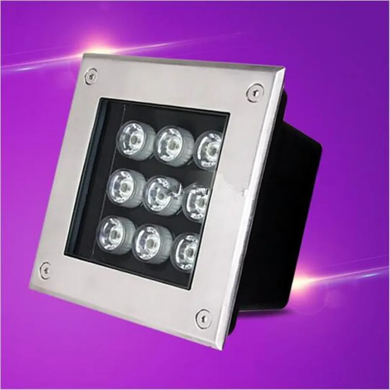 6PCS/Lot LED Underground Light 9W Square Inground Deck Wall Garden Path Buried Floor Stair Landscape Lamp AC85-265V/DC12V