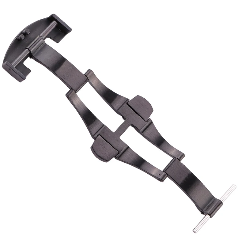 Stainless Steel Deployment Clasp 20mm 22mm Silver Gold Black Brushed Metal Watch Bands Buckle Strap Accessories