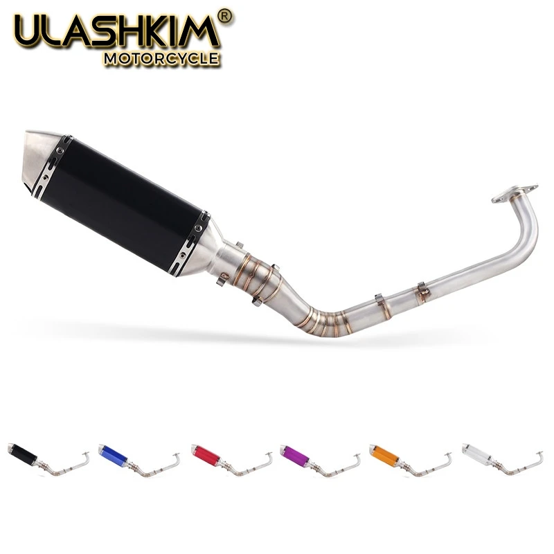 Modified Front Middle Link Pipe Scooter Exhaust Muffler Escape Full System Slip On For yamaha NVX155 NVX 155  Aerox155 Aerox 155