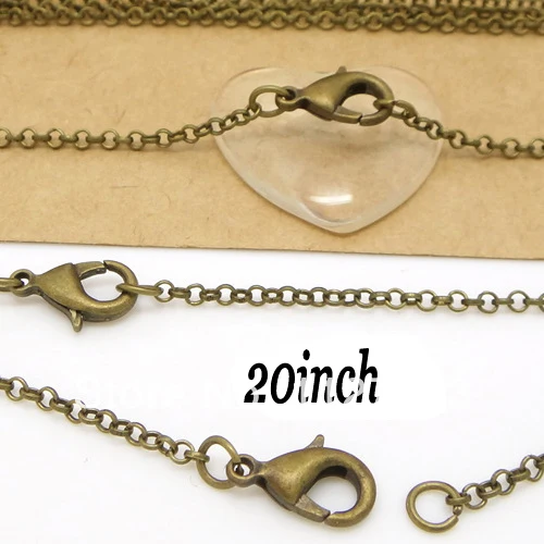 

Free Ship!!! 100piece 2.5mm 20"L Bronze Tone Metal Rolo Link Chain Necklace with Lobster Clasp