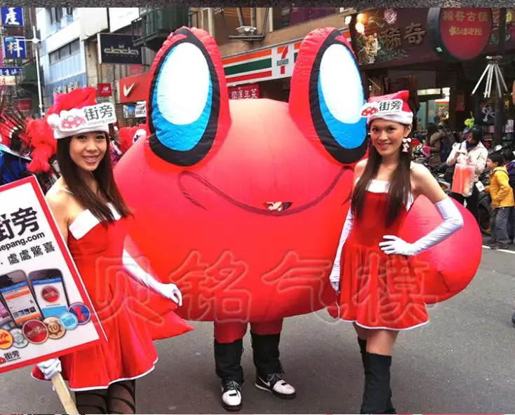 

1PC Cartoon crab inflatable model Inflatable moving red crab model advertising inflatables