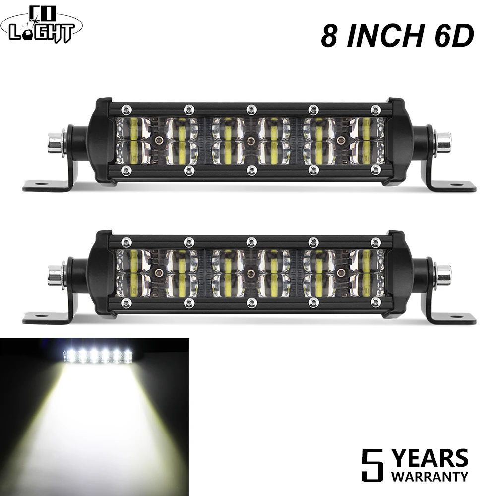 

CO LIGHT 8-дюймовые 6D светодиодные рабочие фары 36 Вт Автомобильная дальняя лампа Offroad Light Bar Combo для грузовиков 4x4 Lada Tractor ATV Led Bar