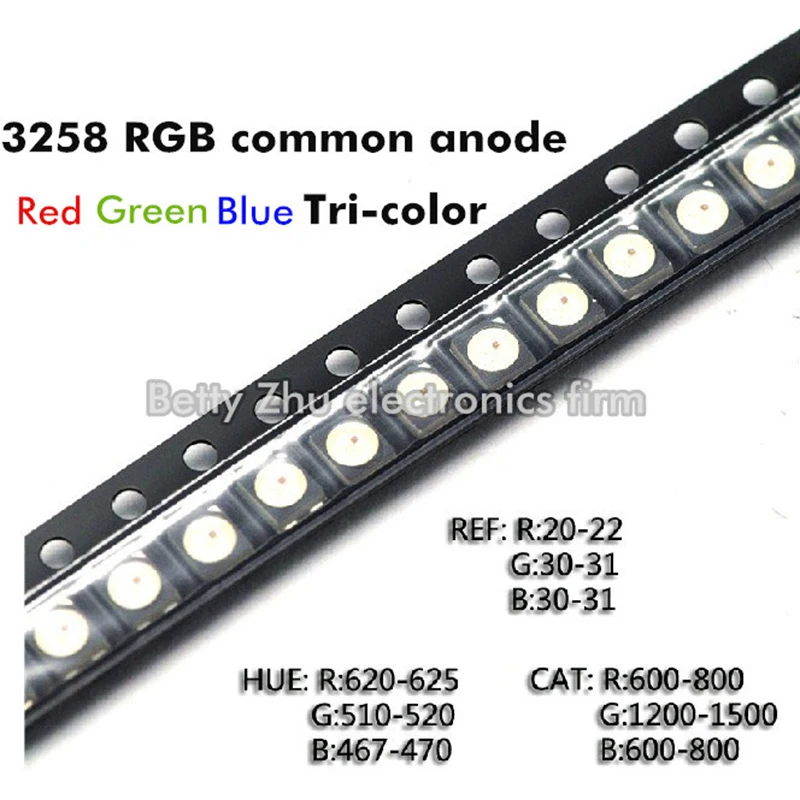 

1000PCS/LOT 1210 SMD 3528 LED red, green and blue light-emitting diode RGB