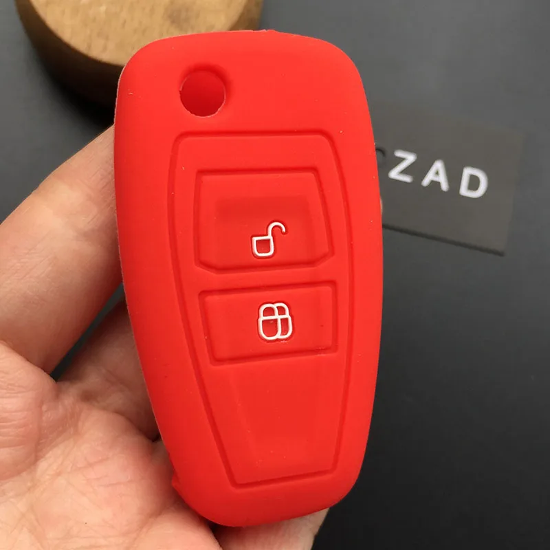 ZAD silicone rubber car key cover case protector fob skin bag shell set for mazda BT50 BT-50 MX5 RX2 2 Button Remote Key Holder