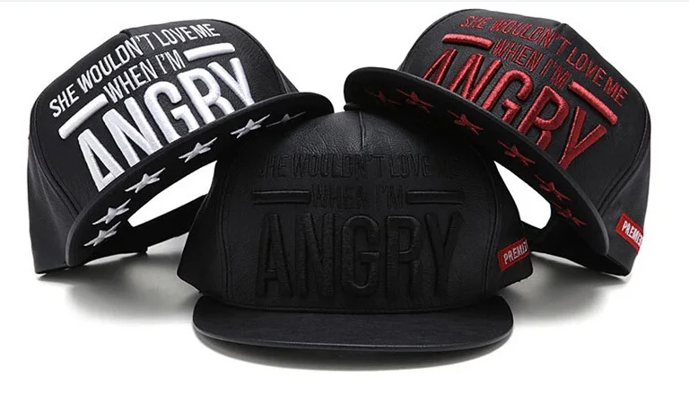 

angry embroidery baseball caps snapback cap hip hop swag cap sports hat chapeu bone touca gorras sombrero casquette