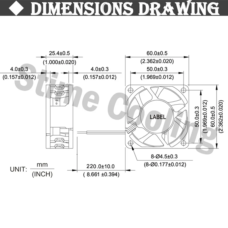 Imagem -06 - Gdstime-cooler sem Escova para Cpu Ventilador de Refrigeração sem Escova 60 mm x 60 mm x 25 mm dc 12v Pinos 6025 mm 60 mm 6cm 4500rpm Pinos