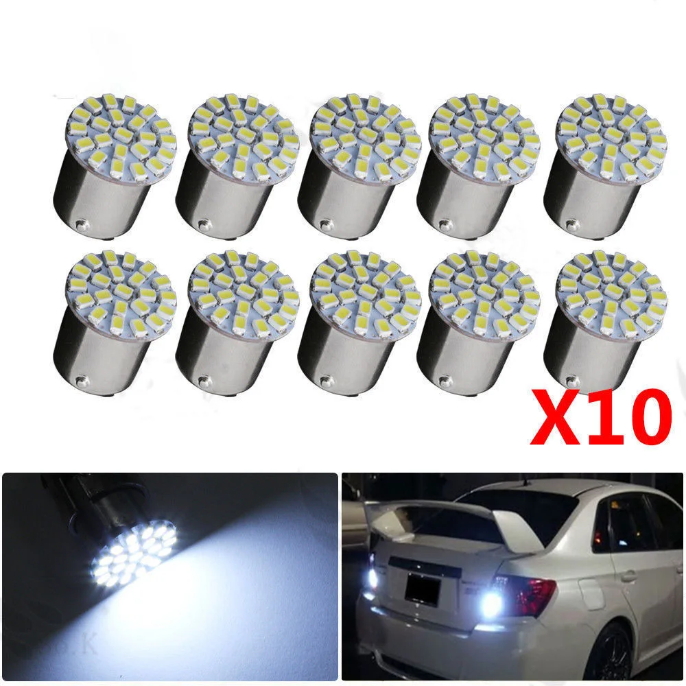 10 Pcs 4W White SMD 1206 LED Light 12V Car Turn Signal Backup Bulb Marker Turn Lamp Signal Light Parking Lights Bulbs