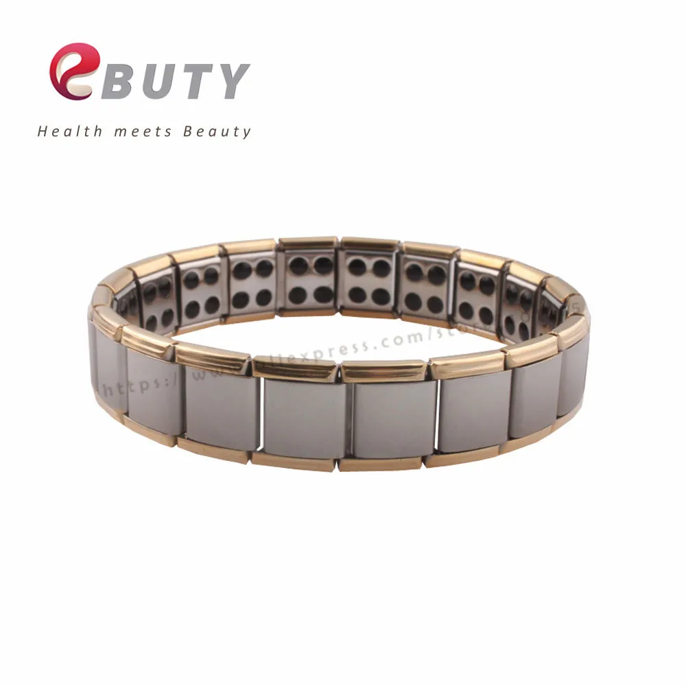 EBUTY Health Jewelry Bracelet with Germanium Ball Energy Bracelets Wristband + 2000cc Anti Radiation Stickers Shield for Phone