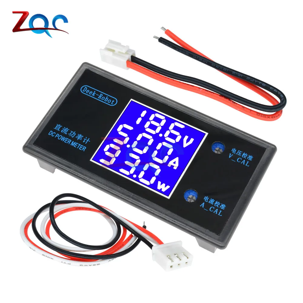 DC 0-50V 5A 250W LCD Digital Voltmeter Ammeter Wattmeter Voltage Current Power Meter Volt Detector Tester Monitor 12V 24V 36V