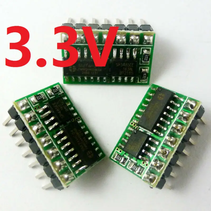 3 Pcs Mini 3.3V Auto RS485 to TTL232 Converter Board SP3485 LVTTL RS232 MAX3485 for FPGA CPLD ESP8266 HC-05 Wifi