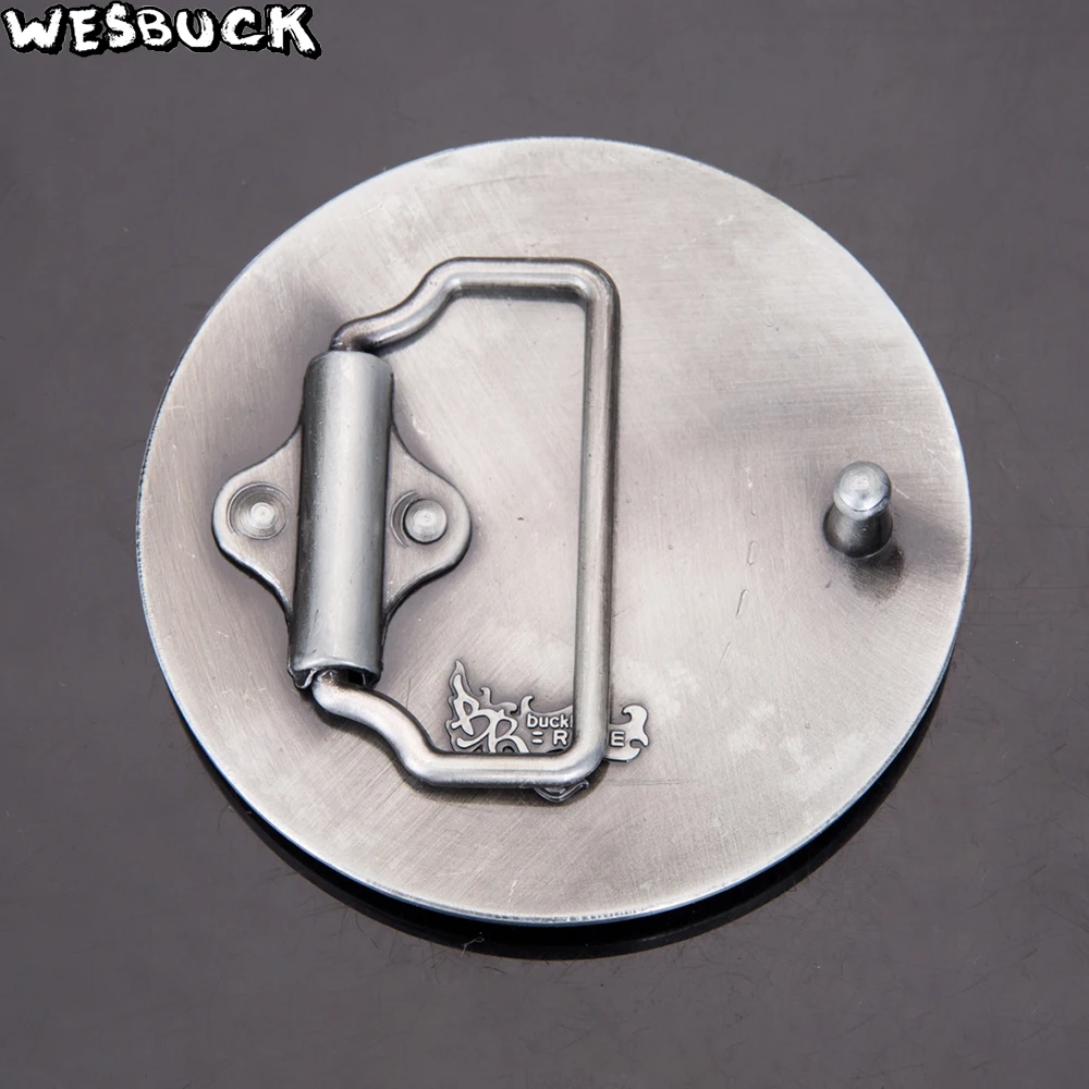 WesBuck Brand Celti c Belt Buckles for Men Women Cool Round Buckles Metal Cowboy Cowgirl Western Boucle Ceinture