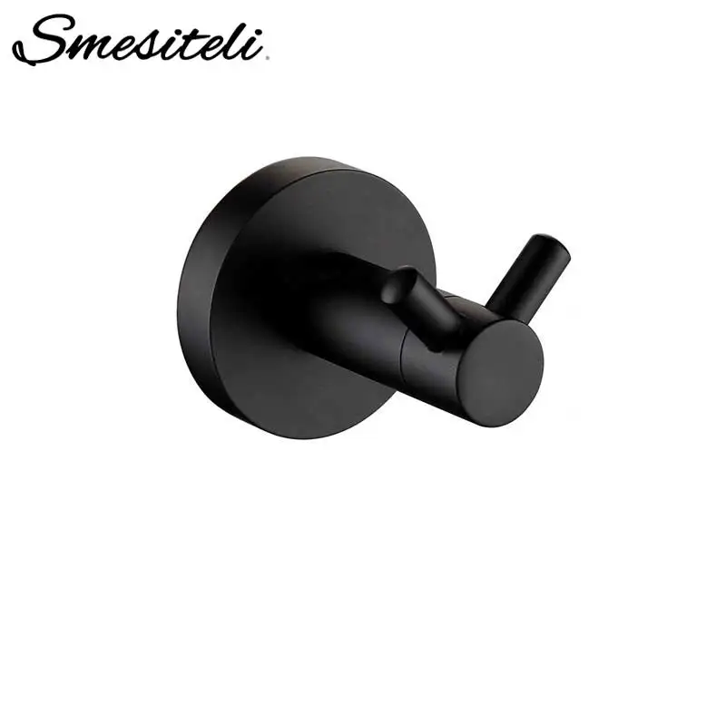 Smesiteli Wholesale And Promotions Bathroom Faucet Accessories 100% Copper Wall Mounted Robe Hook Towel Hooks Round Style