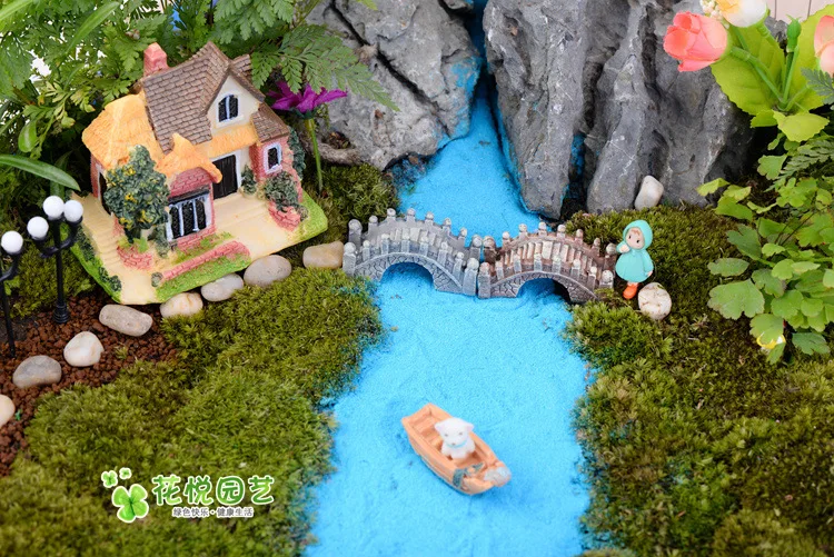 Micro landscape resin Bridge Decoration Court retro style Jiangnan small bridge creative craft decoration material