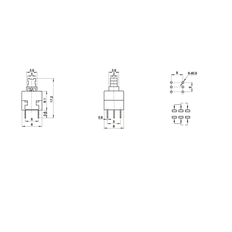 8*8MM self locking switch double row /6 foot