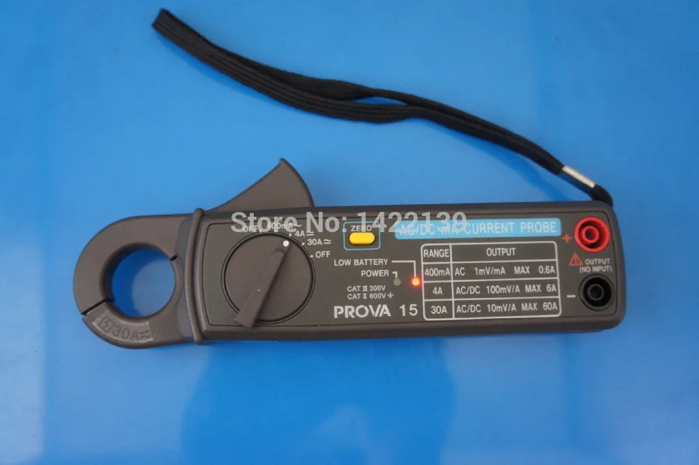 TES PROVA-15 AC/DC mA Current Probe - High Resolution DC 1mA, AC 0.1mA Clamp Meter / Leakage Current Tester