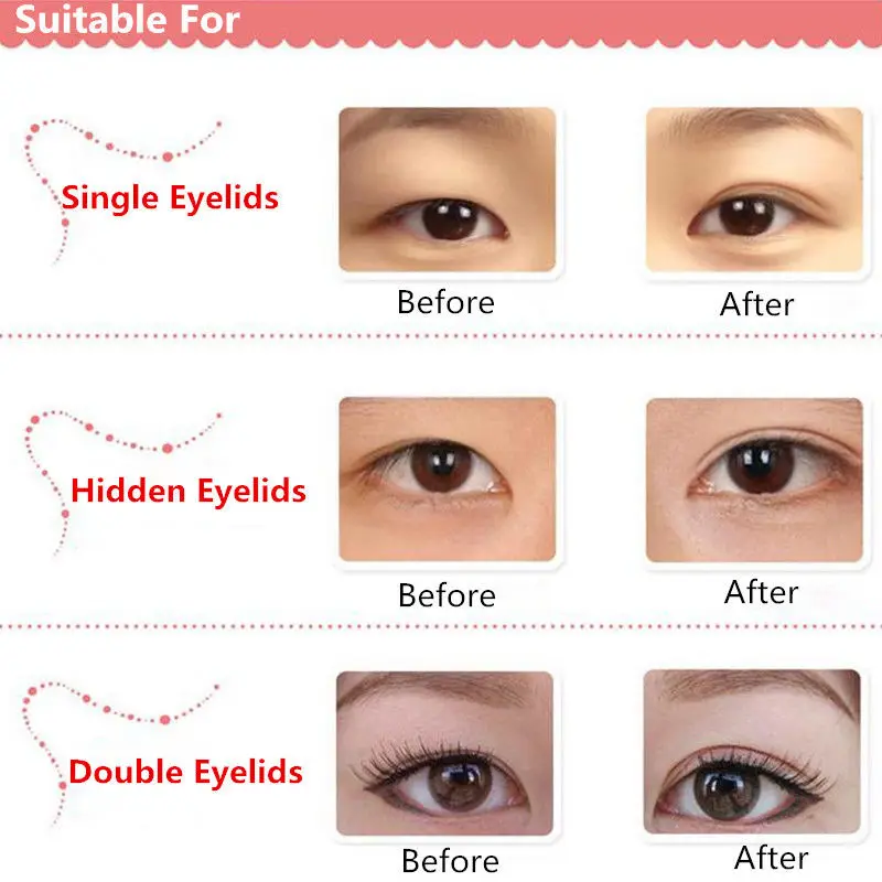 Adomaner 180 Pieces Narrow Eyelid Paste Super Invisible Double Eyelid Sticker Tape Technical Eye Tapes For Makeup Tools Hot Sale