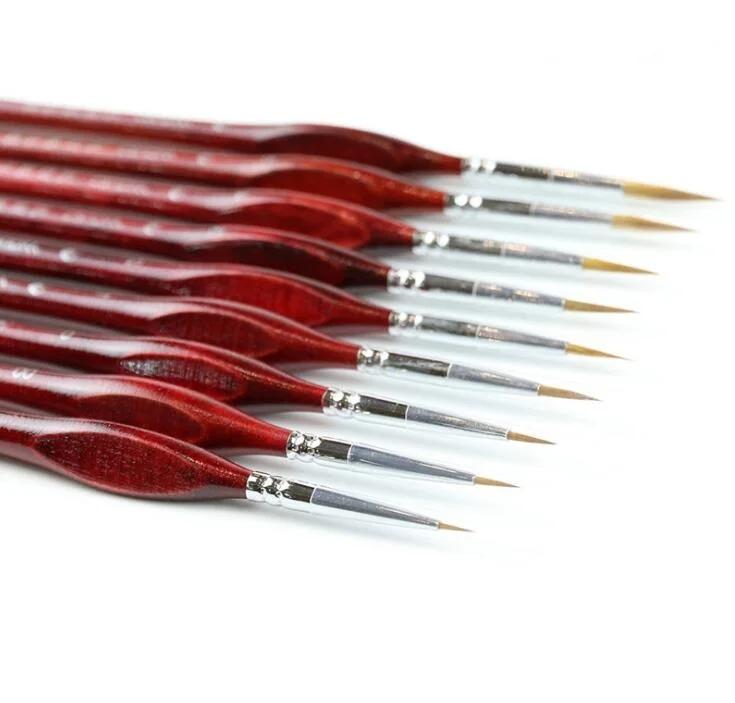 7Pcs Paint Brush Set Professional Sable Hair Art Nail Painting Drawing Brushes Art Painting Brush Pen