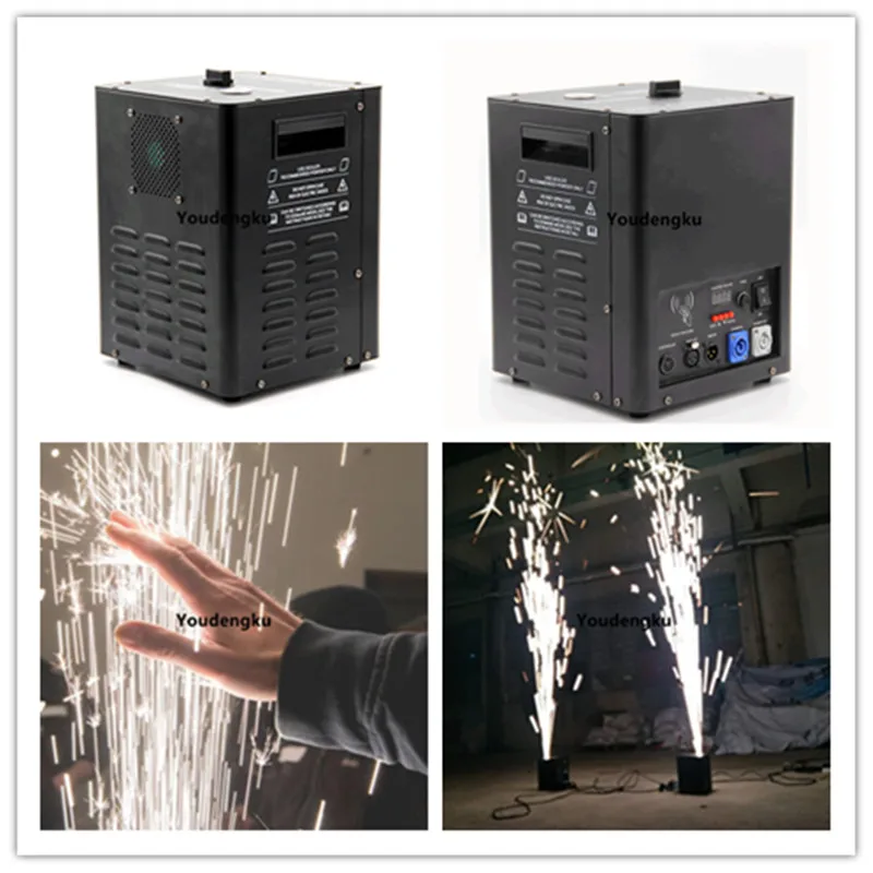 2 pieces Remote control Indoor Wedding Occasion Safe stage Special Effects 700W Fireworks Cold Spark Fountain Machine