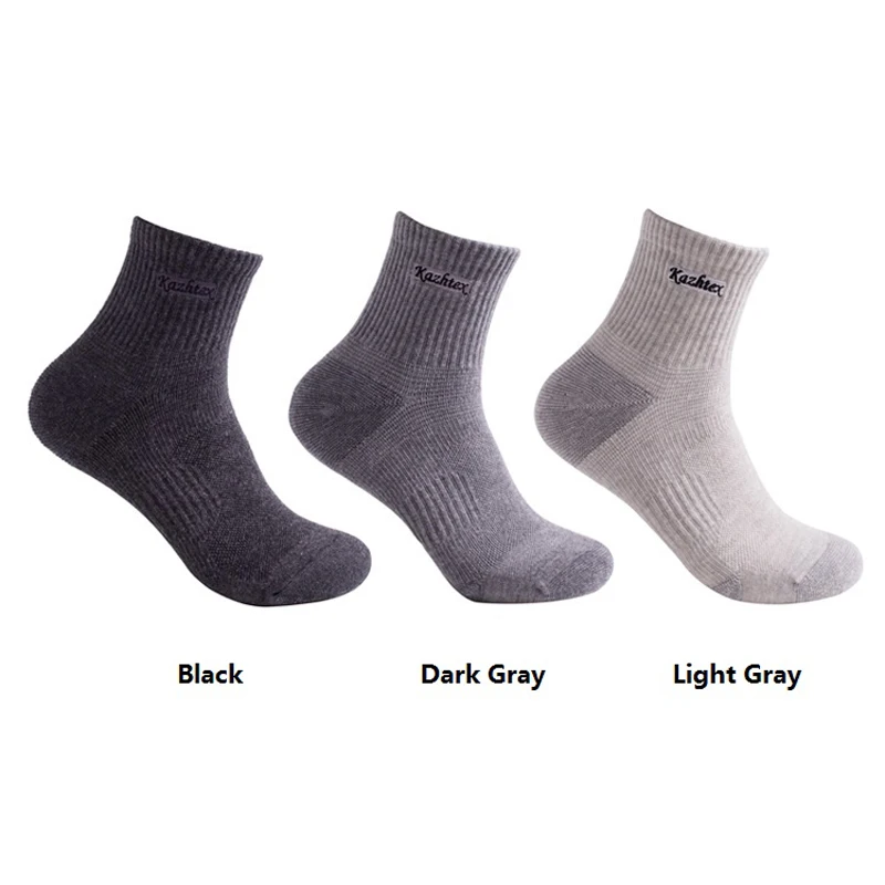 C316219 Kazhtex High-end Men's Silver Fiber Sport Socks Hiking Socks Antibacterial Deodorization Large Size Thicken Men Socks