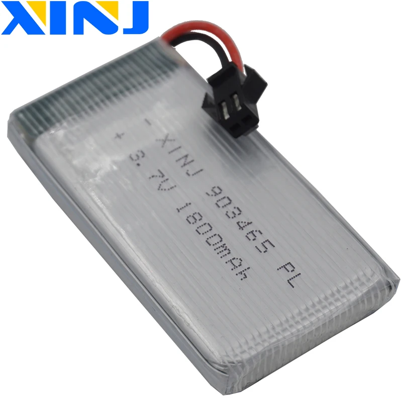 2pcs 3.7V 1800mAh 6.66Wh 25C Rechargeable Li Lithium Polymer Battery 903465 LiPo SM Plug For Model Vehicle RC Quadcopter Drone