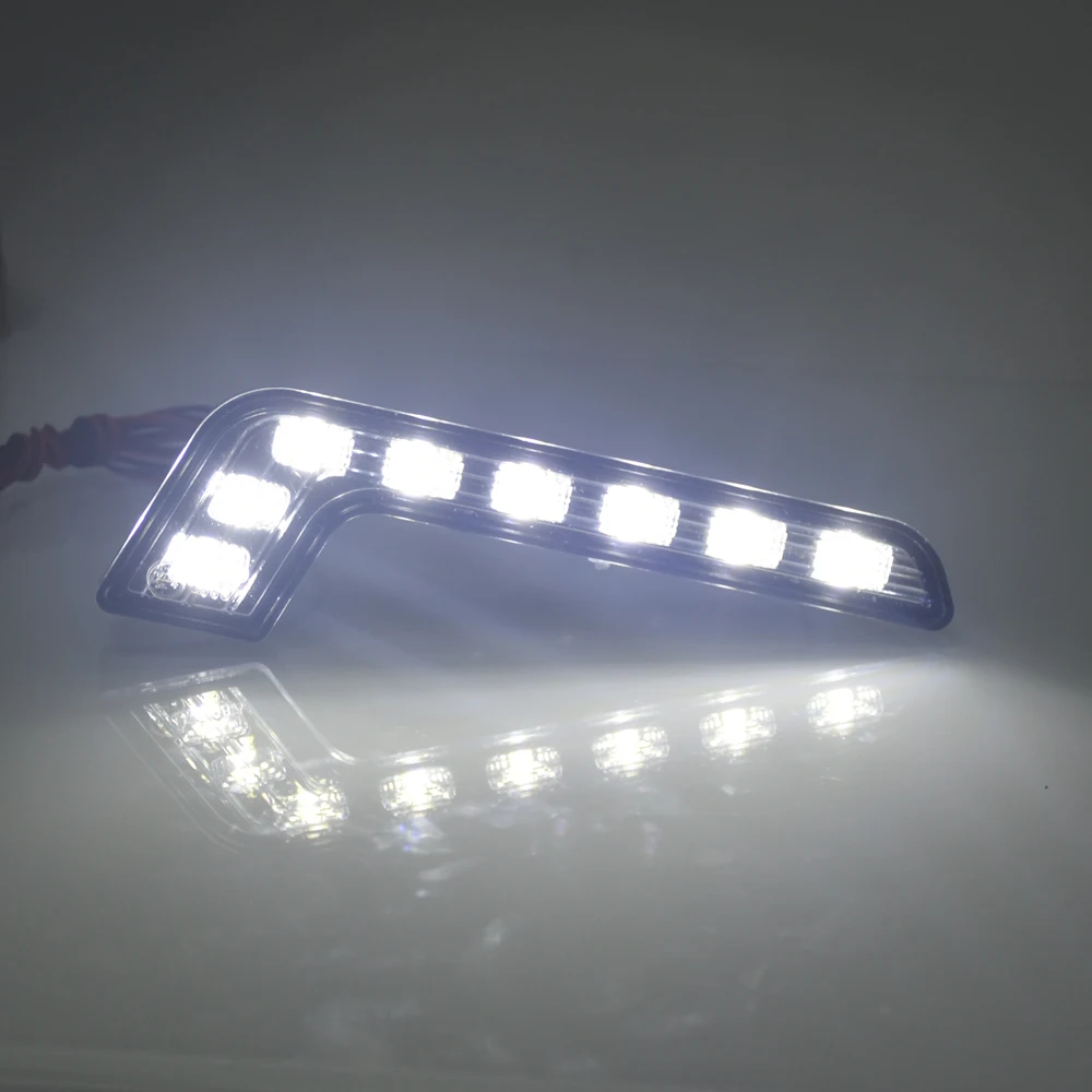 2PCS Car 8 LED 5050 Xenon White Driving Fog Lamp DRL Daytime Running Lights DC 12V for VW Golf 4 5 6 7 MK3 MK4 MK5 MK7 GTI